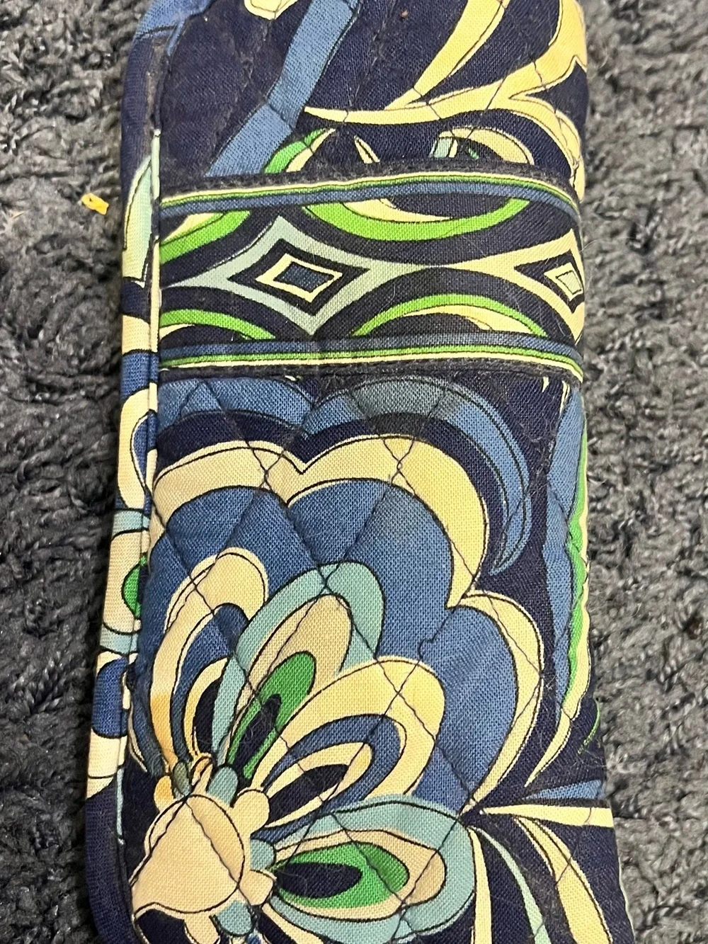 Vera Bradley Retired Mediterranean Blue Quilted Soft Eyeglass Case EUC